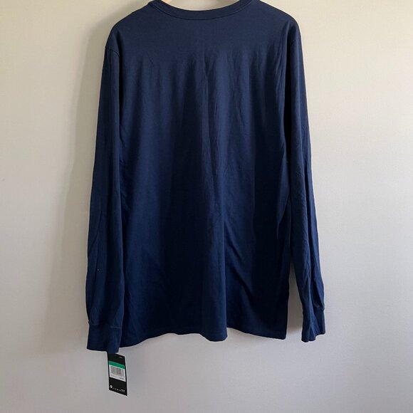 NWT | Nike Men’s Long Sleeve T-Shirt | Size XL | Navy Blue | 100% Cotton - Picture 3 of 6